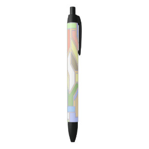 Bolígrafo De Tinta Negra Modelo geométrico 3