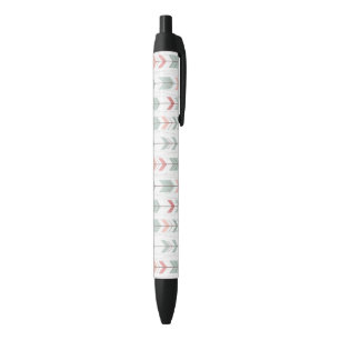 Bolígrafo De Tinta Negra Modelo geométrico en estilo retro