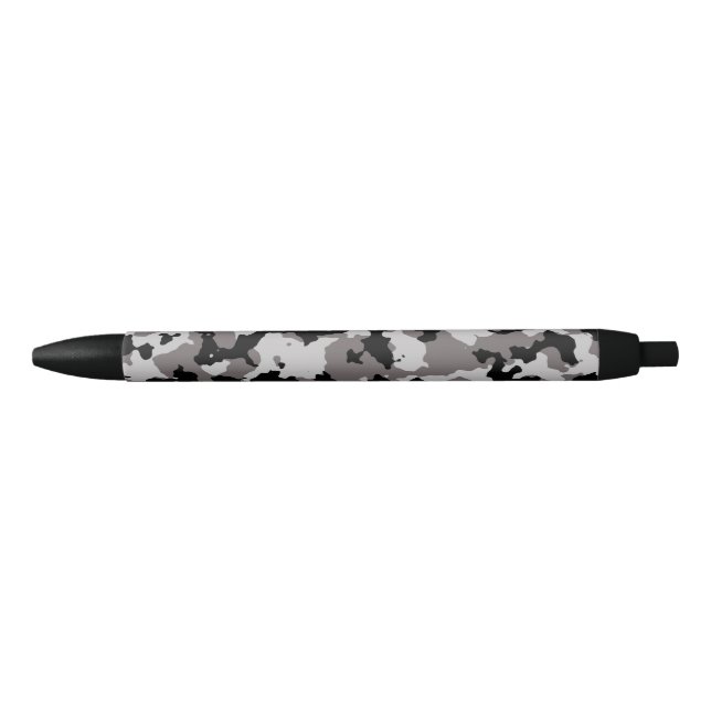 Bolígrafo De Tinta Negra Modelo gris militar del camuflaje (Anverso)