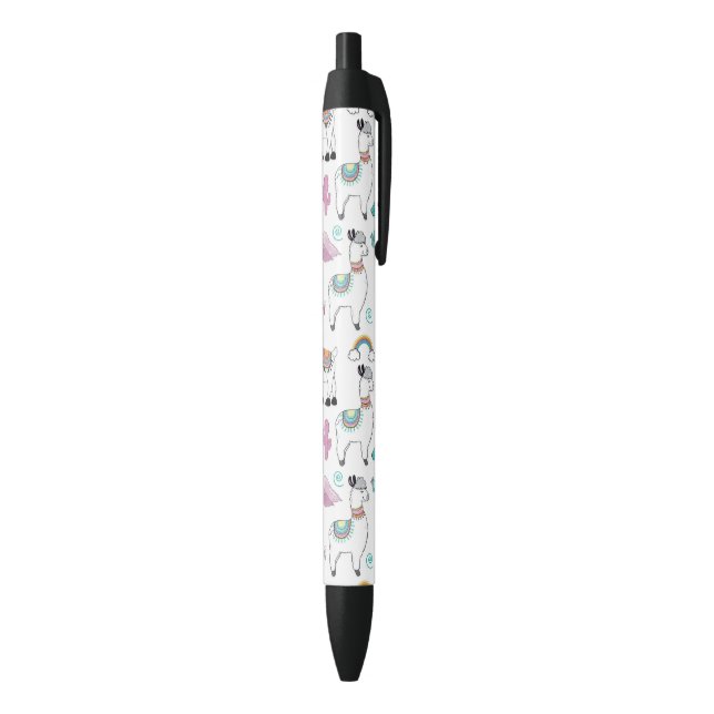 Bolígrafo De Tinta Negra Modelo lindo de la llama del dibujo animado (Parte inferior (Vertical))