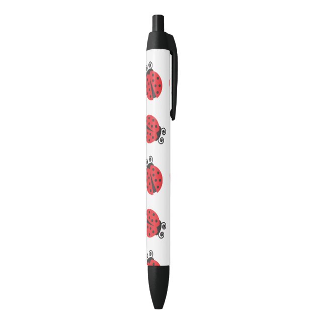 Bolígrafo De Tinta Negra Modelo lindo de la mariquita (Parte inferior (Vertical))