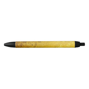 Bolígrafo De Tinta Negra Modelo PURO de la HOJA de ORO + su texto/foto