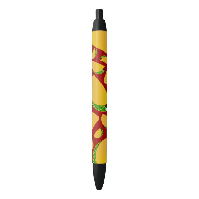 Bolígrafo De Tinta Negra Modelo rojo del taco (Frente vertical)