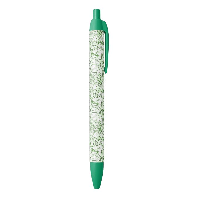 Bolígrafo De Tinta Negra Modelo verde de la biología (Parte inferior (Vertical))