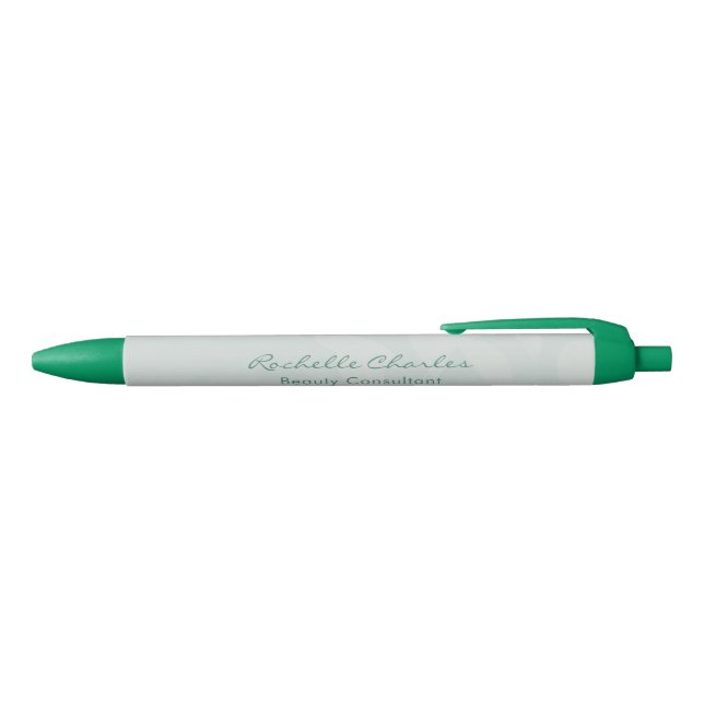 Bolígrafo De Tinta Negra Modern Elegant Green Business Promotional Gift (Parte superior)