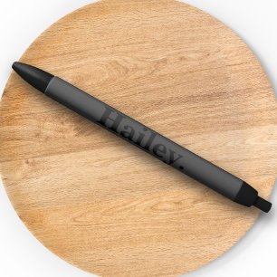 Bolígrafo De Tinta Negra Monograma Clásico Elegante Nombre de tipografía mí
