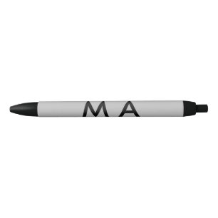 Bolígrafo De Tinta Negra Monograma simple añade tu letra nombre hombre mini