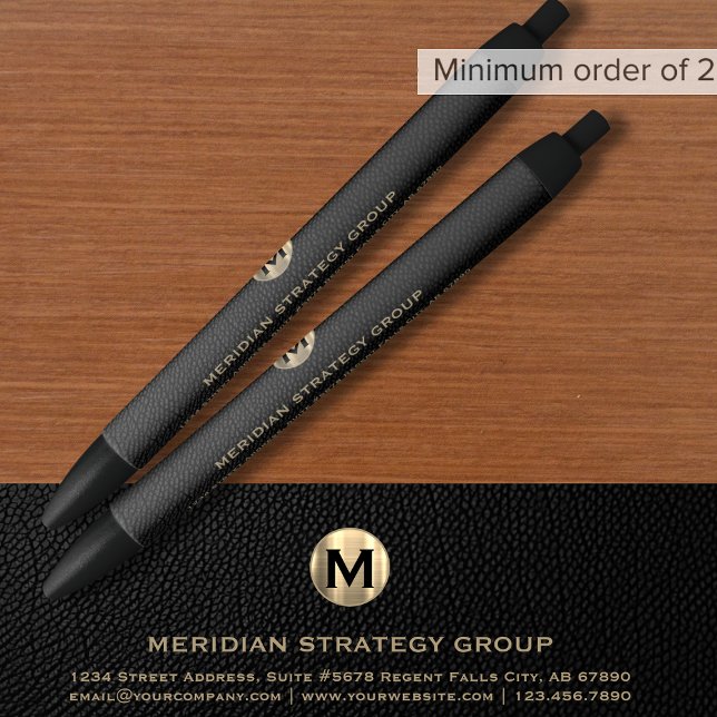 Bolígrafo De Tinta Negra Monogramed Business Pen (Subido por el creador)