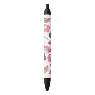 Bolígrafo De Tinta Negra Motivo de moda lindo y palillos del sushi de la
