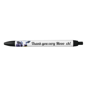 Bolígrafo De Tinta Negra Muchas gracias Mooch Funny Cow Personalizado Cow