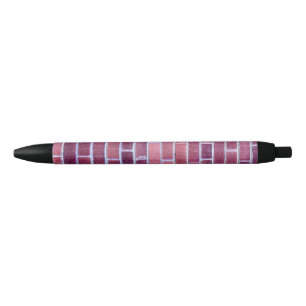 Bolígrafo De Tinta Negra Muro de ladrillo rojo-marrón