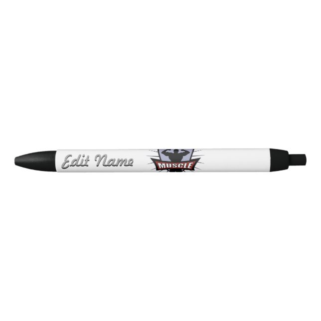 Bolígrafo De Tinta Negra Músculo del Bodybuilder (Anverso)