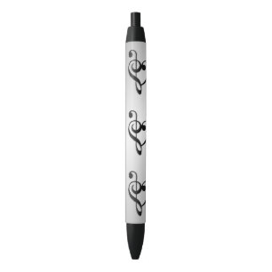 Bolígrafo De Tinta Negra Música Clef Heart