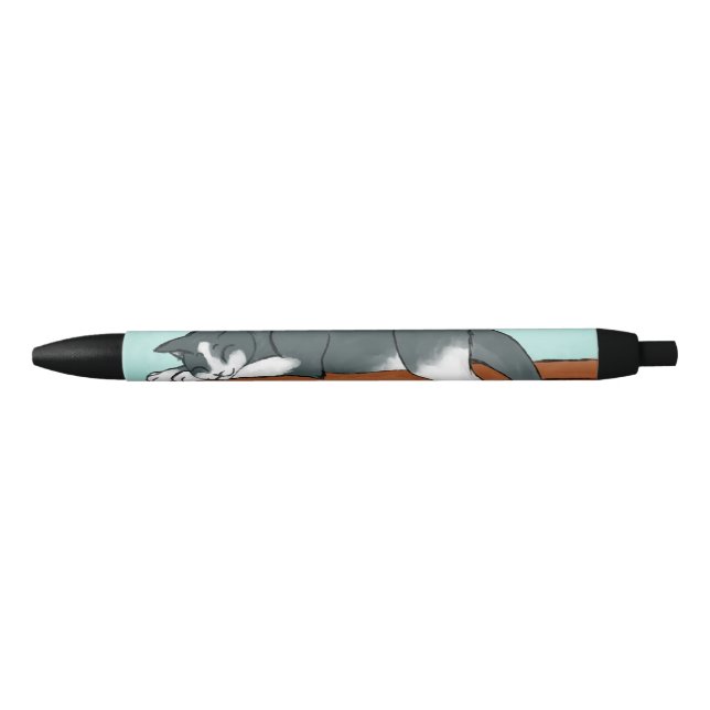 Bolígrafo De Tinta Negra Napping Kitty (Anverso)