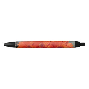 Bolígrafo De Tinta Negra Naranja fotográfico Daisy Flower Pen