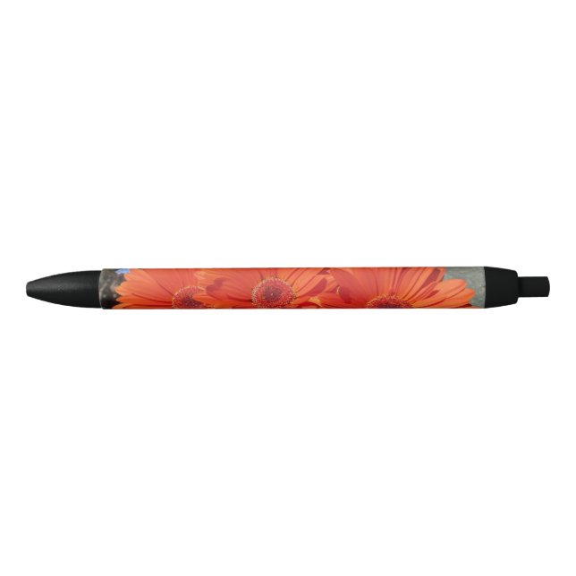 Bolígrafo De Tinta Negra Naranja fotográfico Daisy Flower Pen (Anverso)