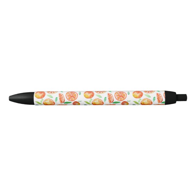 Bolígrafo De Tinta Negra Naranja Fruit Cute Acuarela Dulce Citrus Verano (Anverso)