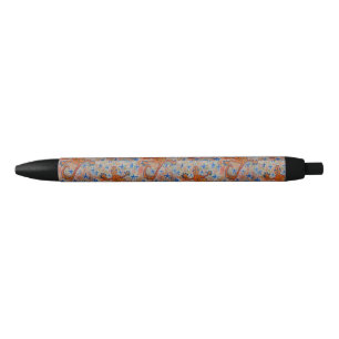 Bolígrafo De Tinta Negra Naranja Gecko