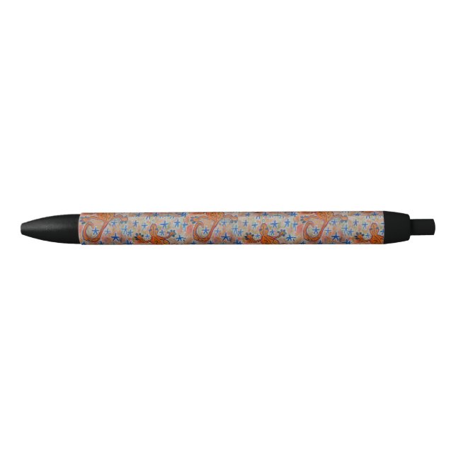 Bolígrafo De Tinta Negra Naranja Gecko (Anverso)