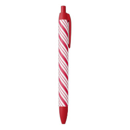 Bolígrafo De Tinta Negra Navidades Candy Cane Peppermint Pens escribiendo