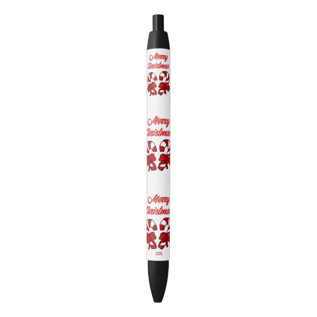 Bolígrafo De Tinta Negra Navidades Candy Canes Pen (Frente vertical)