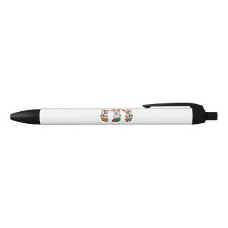 Bolígrafo De Tinta Negra Navidades graciosos del boxeador iluminan el amant