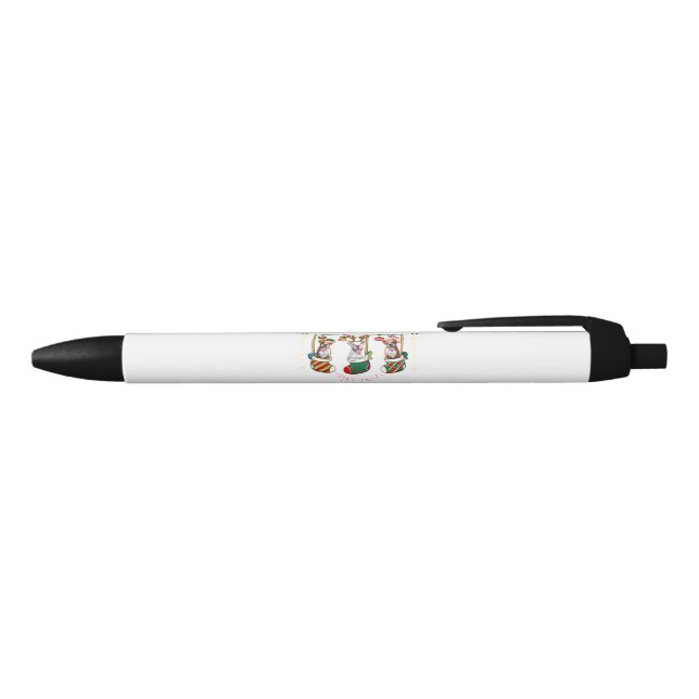 Bolígrafo De Tinta Negra Navidades graciosos del boxeador iluminan el amant (Parte superior)