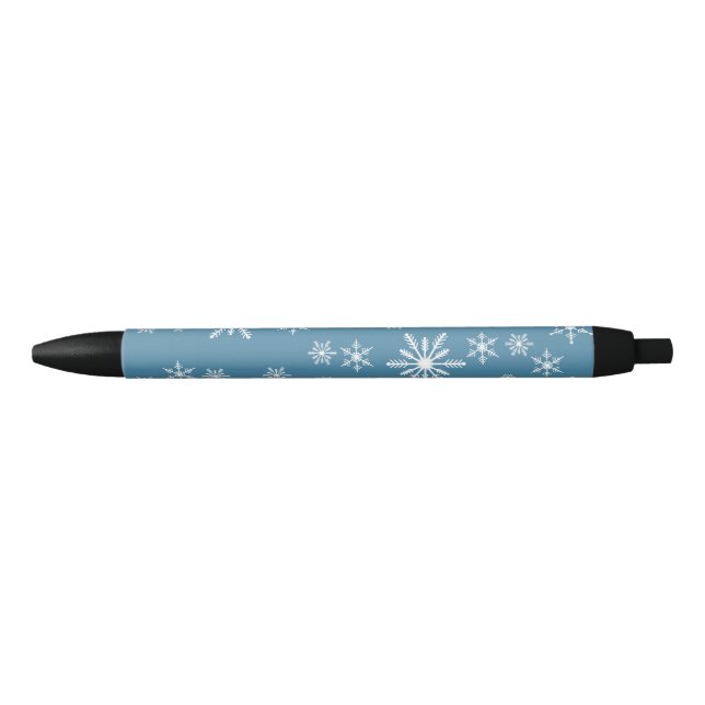 Bolígrafo De Tinta Negra Navidades Hacen Snowflake Con El Azul (Anverso)