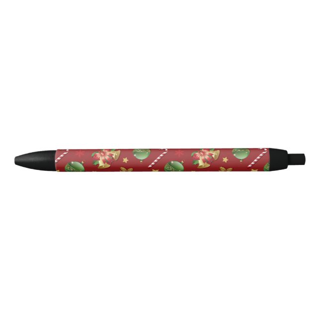 Bolígrafo De Tinta Negra Navidades Ornamant & Candy Cane Pattern (Anverso)