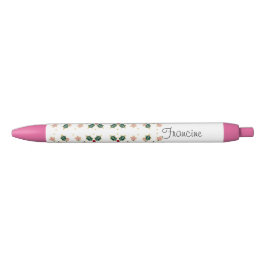 Bolígrafo De Tinta Negra Navidades personalizados Holly Pen