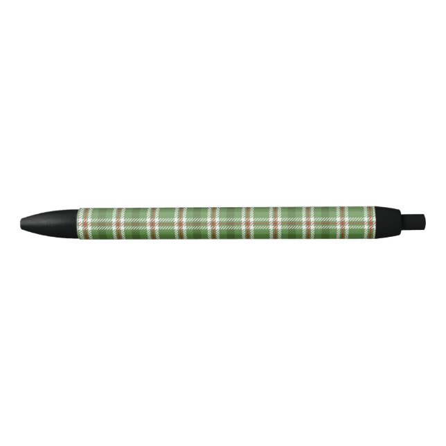 Bolígrafo De Tinta Negra Navidades Rustic Farmhouse Green Holiday (Anverso)