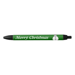 Bolígrafo De Tinta Negra Navidades sonrientes Snowman Personalizado Pen