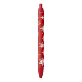 Bolígrafo De Tinta Negra Navidades temporada copos de nieve