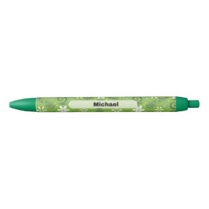 Bolígrafo de tinta negra navy elegante