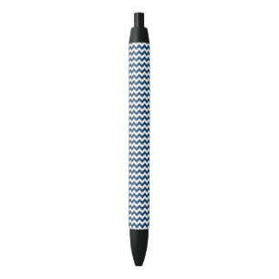 Bolígrafo De Tinta Negra Navy Zigzag, Navy Chevron, patrón geométrico