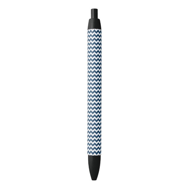 Bolígrafo De Tinta Negra Navy Zigzag, Navy Chevron, patrón geométrico (Frente vertical)