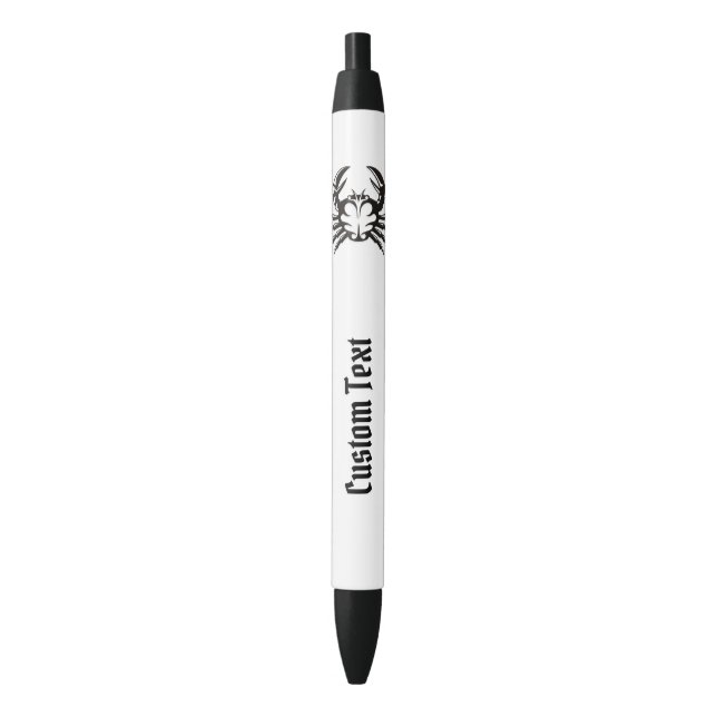 Bolígrafo De Tinta Negra Negro de cangrejo (Frente vertical)
