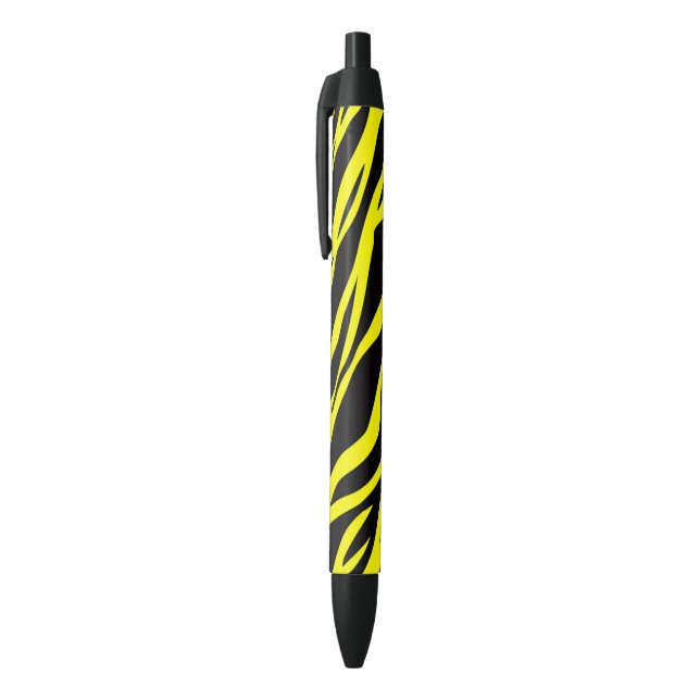 Bolígrafo De Tinta Negra Neon Yellow Zebra Strike (Parte superior (vertical))