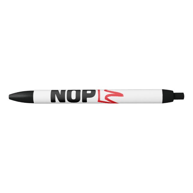 Bolígrafo De Tinta Negra No Kings / NOPE Pen (Anverso)