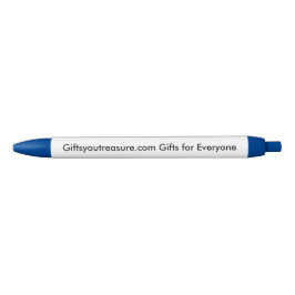 Bolígrafo De Tinta Negra Nombre azul personalizado cita empresa lema foto a