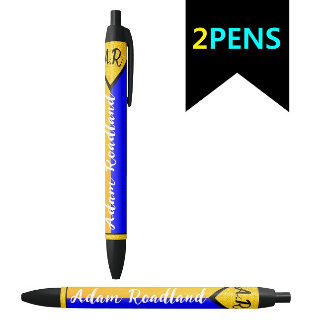 Bolígrafo De Tinta Negra Nombre con monograma inicial elegante, escritura a (Fancy monogram pen
Initial name pen
Affordable writing pen
Black ink pen
Monogrammed writing)