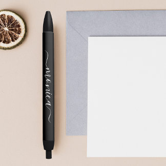 Bolígrafo De Tinta Negra Nombre de caligrafía moderna