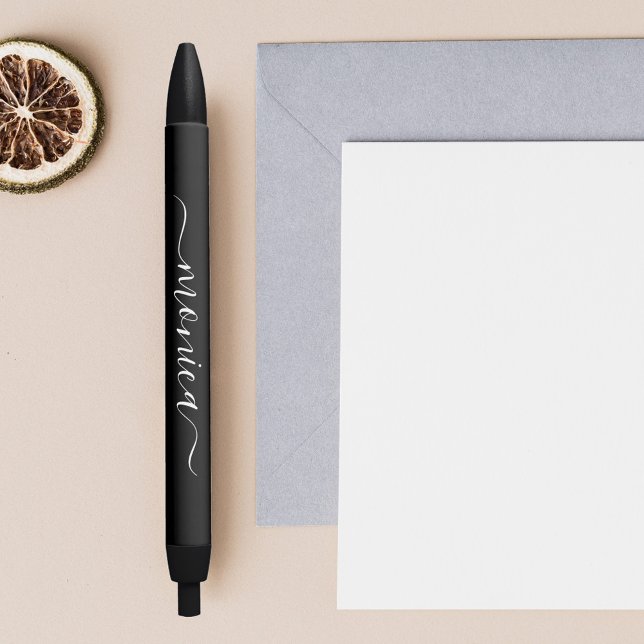 Bolígrafo De Tinta Negra Nombre de caligrafía moderna (Subido por el creador)