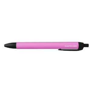 Bolígrafo De Tinta Negra Nombre de color rosa de zafiro