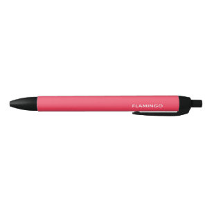 Bolígrafo De Tinta Negra Nombre de color rosa flamenco
