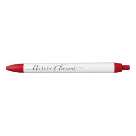 Bolígrafo De Tinta Negra Nombre de letra de caligrafía de color editable co