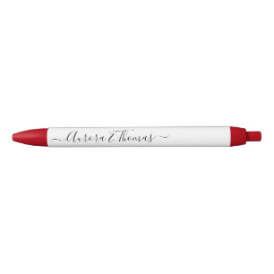Bolígrafo De Tinta Negra Nombre de letra de caligrafía de color editable co