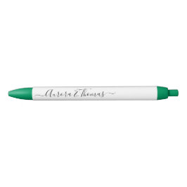 Bolígrafo De Tinta Negra Nombre de letra de caligrafía de color editable co