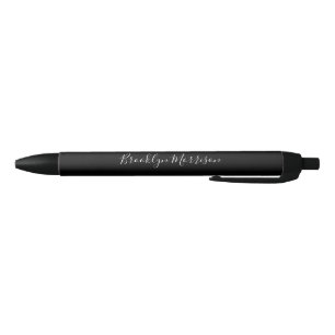 Bolígrafo De Tinta Negra Nombre de monograma de escritura de personalizado 
