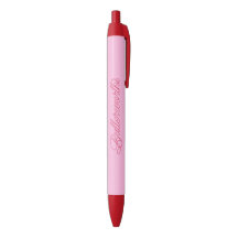 Nombre de negocio de tipografía rosa y roja única